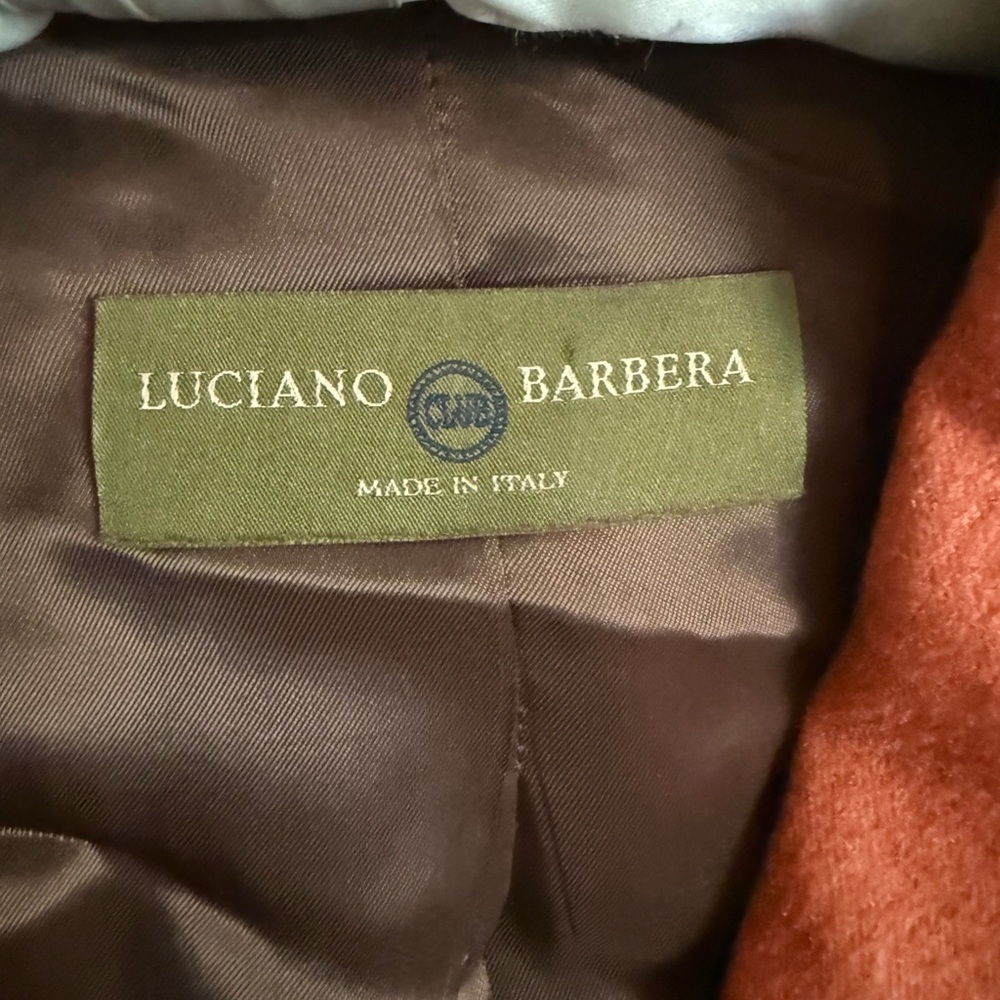 luciano barbera rust womens skirt suit